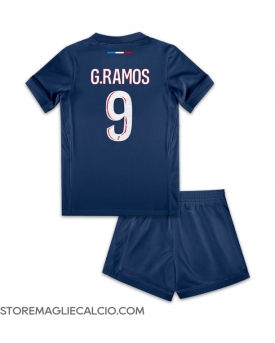 Paris Saint-Germain Goncalo Ramos #9 Maglia Gara Casa Repliche 2024-25 Bambino